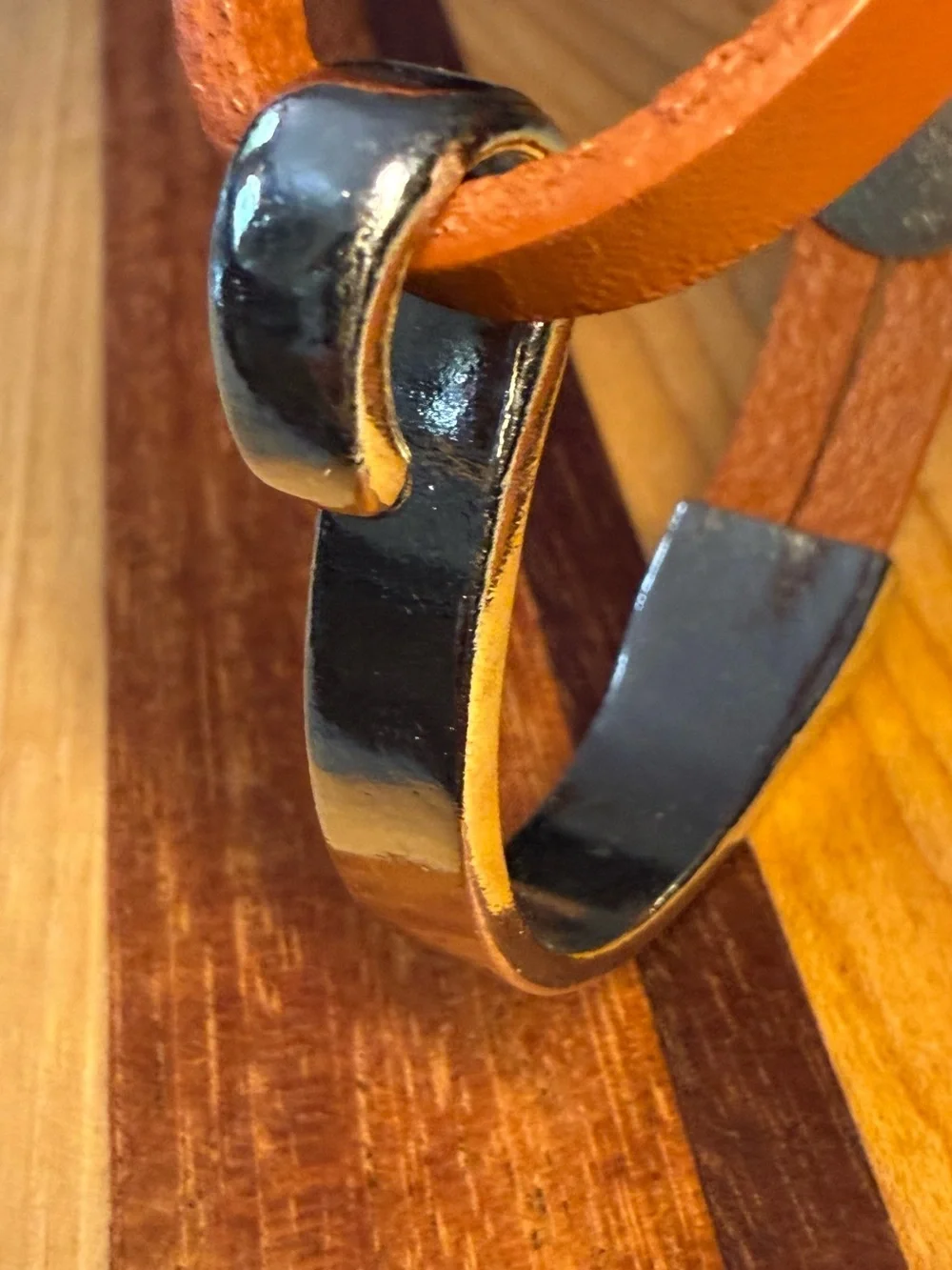 Handmade Brown Leather Double-Strap Bracelet with Silver Accent